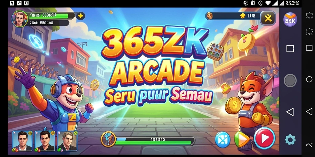 Tampilan gameplay seru dalam 365ZK yang penuh warna.