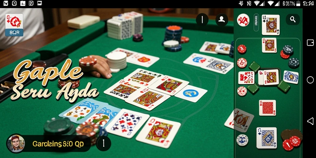 Tampilan gameplay seru dari permainan Gaple 8QR.