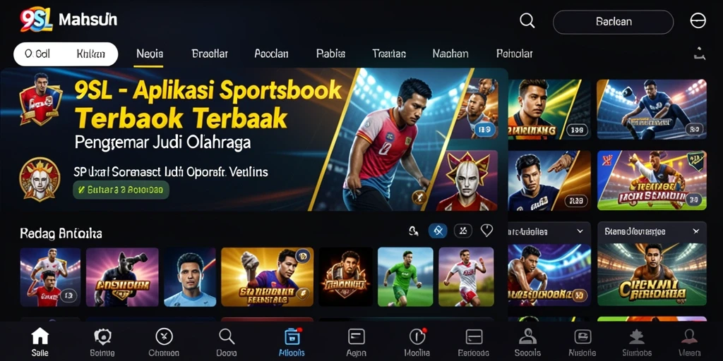 Tampilan antarmuka aplikasi 9SL yang menarik dan informatif.
