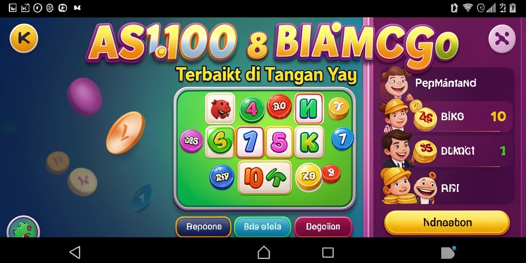 Tampilan gameplay seru dan interaktif dari game Bingo ASIA100.