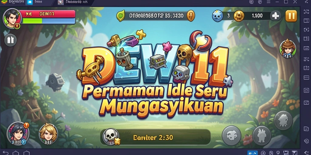 Tampilan gameplay DEWI11 yang menarik dan penuh warna.