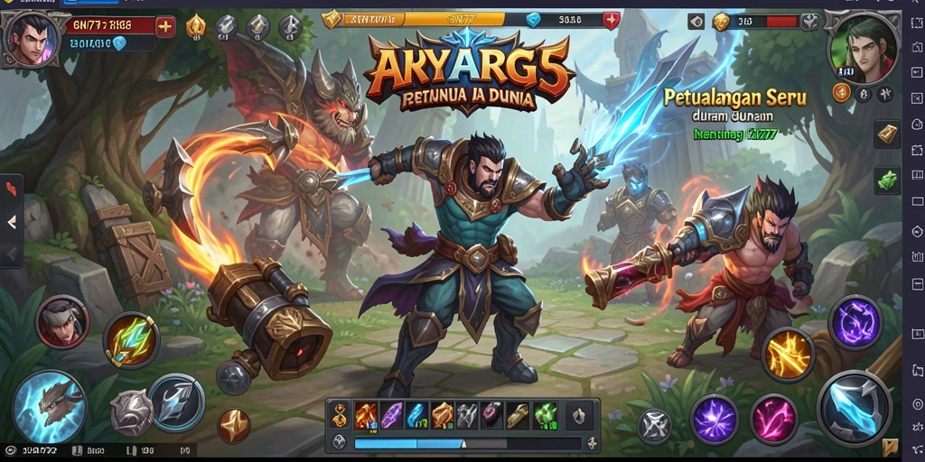 Tampilan gameplay yang menakjubkan dalam permainan ARPG GN777.