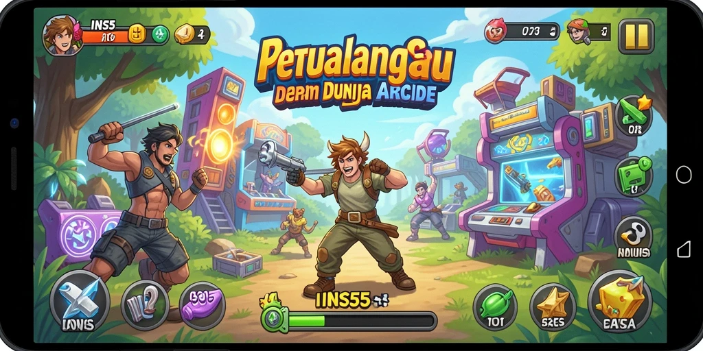 Tangkapan layar gameplay <strong>INS55</strong> menampilkan aksi seru dalam game Arcade.