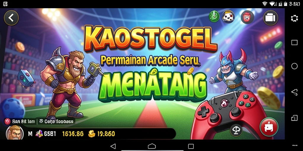 Screenshot KAOSTOGEL menampilkan aksi intens gameplay Arcade.