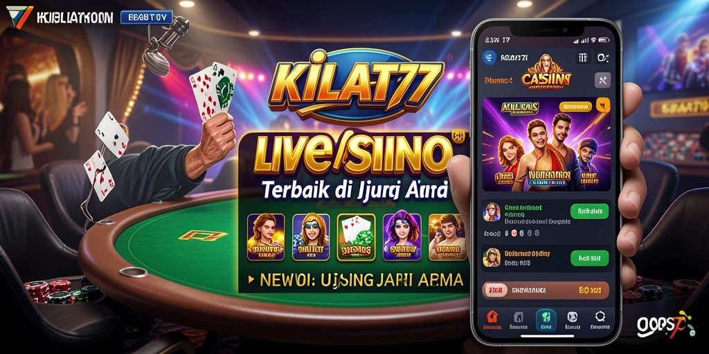Tampilan seru gameplay Live Casino di KILAT77 dengan dealer profesional.