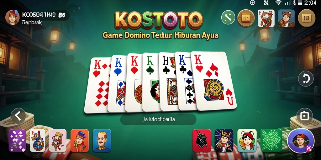 Tampilan gameplay Domino KOSTOTO yang menarik dan interaktif.