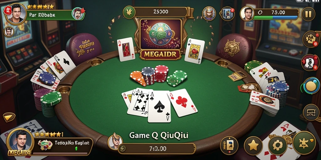 Tangkapan layar gameplay QiuQiu yang menggembirakan di MEGAIDR.