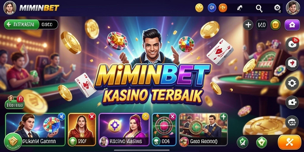 Tampilan gameplay MIMINBET yang menarik dengan suasana kasino yang hidup.