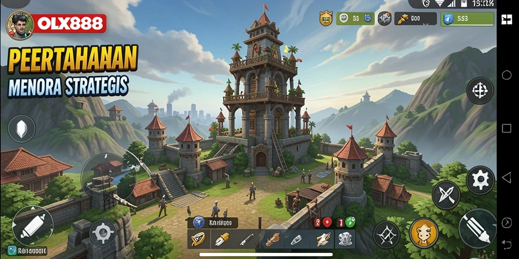 Tampilan gameplay Tower Defense yang mendebarkan dari OLX888.