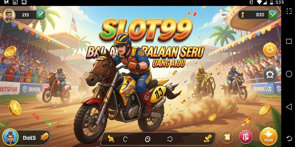 Gameplay SLOT99 menampilkan aksi balapan yang mendebarkan dan grafis yang luar biasa.