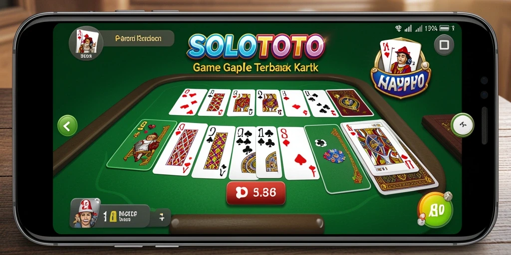 Tampilan menarik dari gameplay Gaple dalam SOLOTOTO.