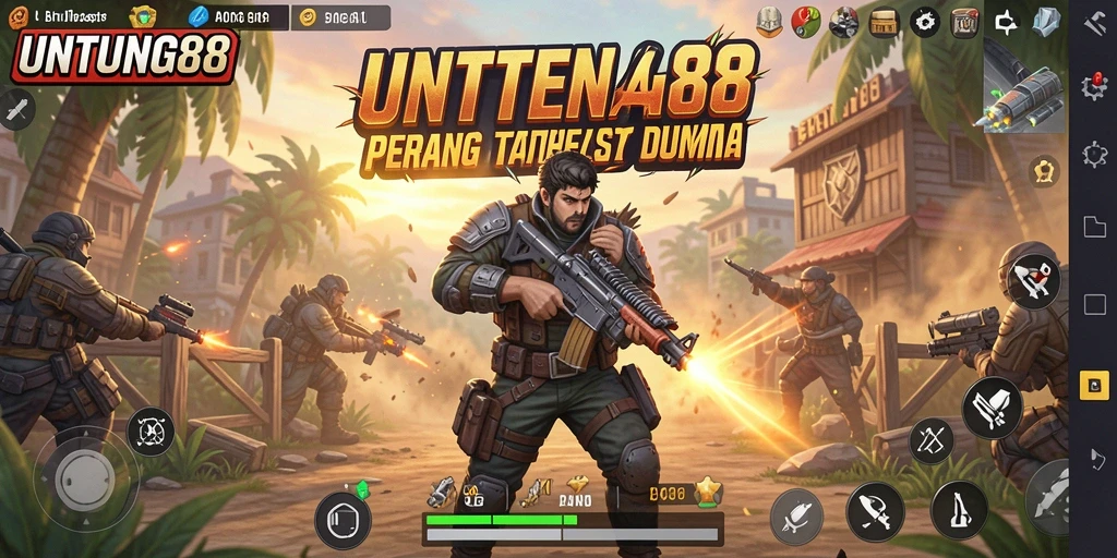Tampilan gameplay seru dalam game Battle Royale UNTUNG88.